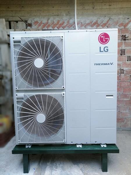 Central heating cooling system with LG Heat pump