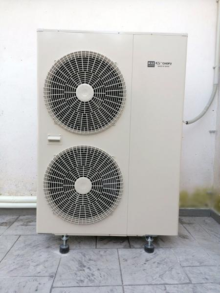 Central heating in apartment with Chofu heat pump